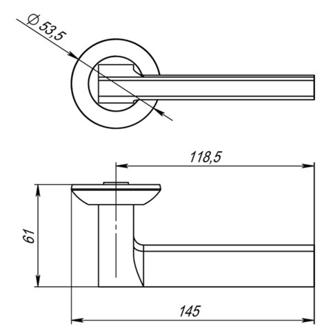 Ручка раздельная BLADE TL BL-24 черный