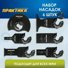 Набор насадок для МФИ ПРАКТИКА 6 шт по дереву №4 в блистере (240-539)