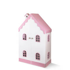 Кукольный домик «Вероника» бело-розовый с дверками