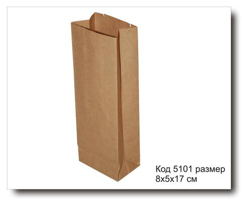 Крафт пакет код 5101 размер 8х5х17 см  коричневый