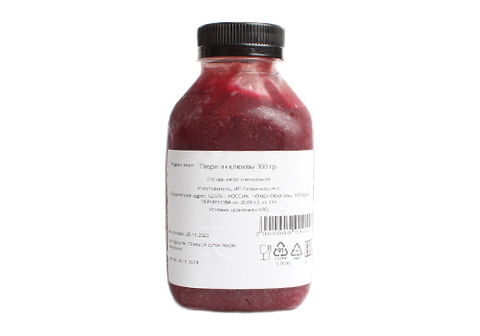 Пюре клюква замороженное, 300мл