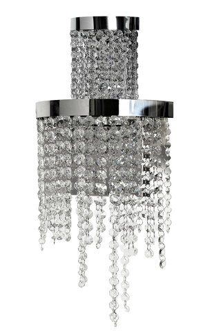 Бра настенное 55см Garda Decor Cascada хром со стеклянными кристалами