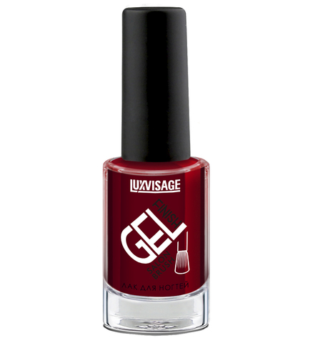 LuxVisage Лак для ногтей GEL finish тон  8 бордовый  9мл