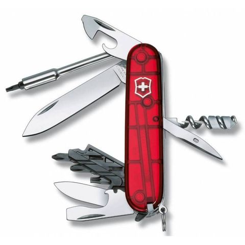 Нож перочинный Victorinox CyberTool S 29 (1.7605.T) 91 мм, 27 функций, полупрозрачный красный