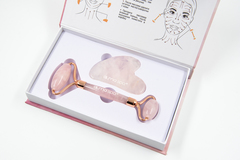 ALMASPA Набор для массажа лица из розового кварца