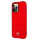 Силиконовый чехол Mercedes-Benz для iPhone 13 Mini (Красный)