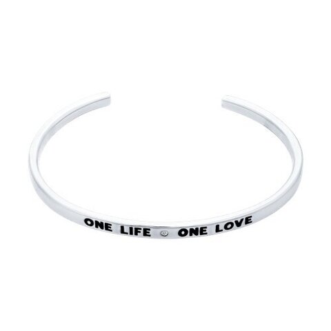 94050400 - Браслет жесткий из серебра ONE LIFE * ONE LOVE