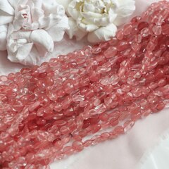 Кварц галтовка, 6-10 мм, нить 38 см, К100