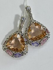 Багатель (серьги из серебра)