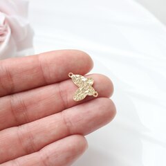Коннектор Бабочка 15*12 мм, позолота, П588