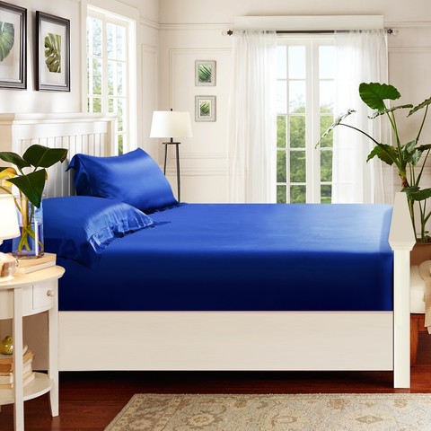 Простыня на резинке 180x200+35 Luxe Dream Синий