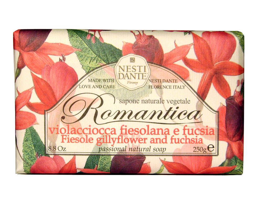 ROMANTICA Fiesole Gillyflower & Fuchsia / Ароматы фиезоле и фуксия мыло 250 гр