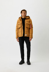 Куртка Alpha Industries Hooded Puffer Bronzed Brown (Коричневая)