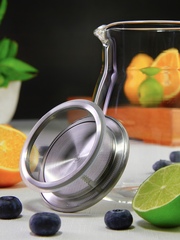 Стеклянный заварочный чайник с сетчатым фильтром 800 мл