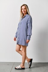 Блузка (рубашка) Тропический рай-2 Виотекс СИНИЙ