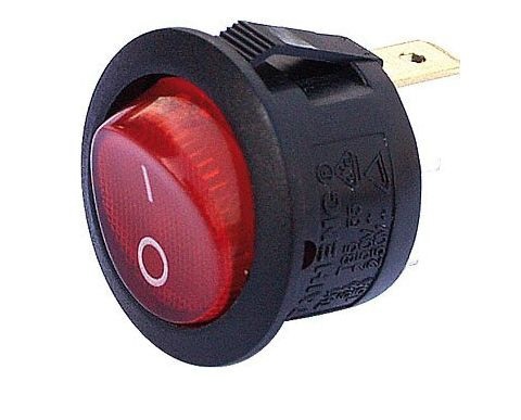Выключатель 1 - клавишный, круглый для водонагревателя