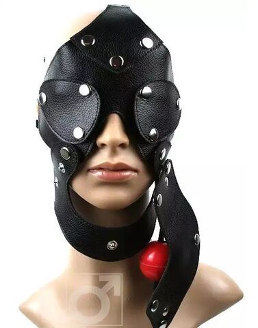 Разъёмная шлем-маска с кляпом - Подиум Р34