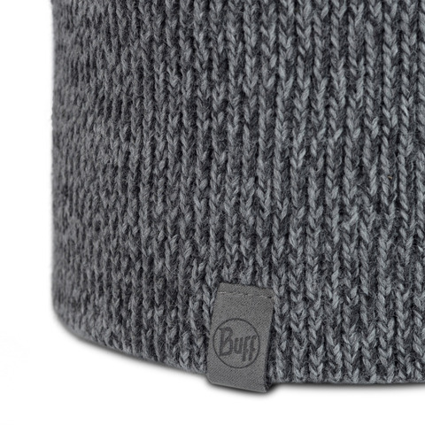 Картинка шапка вязаная Buff Hat Knitted JARN Grey Melange - 5