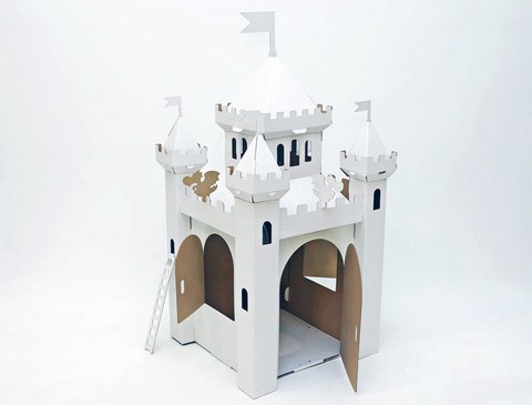 Домик из картона «Сказочный замок», белый