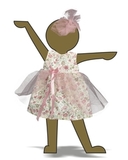 Платье с сеткой - Демонстрационный образец. Одежда для кукол, пупсов и мягких игрушек.