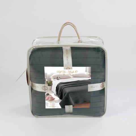 Плед 220х240 Sofi De MarkO Либерти темно-серый