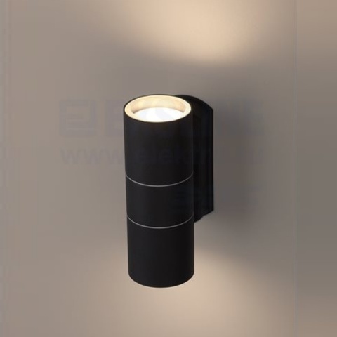 Уличный настенный светильник ЭРА WL28 BK 2*GU10 IP54 черный