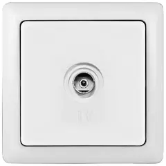 DEKraft Розетка С/У телевиз белая RAT-1S3-B