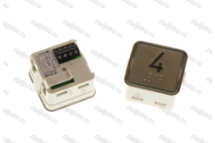 Кнопка (кнопочный модуль) MT42-IXRUS "4 этаж", квадратная, красная подсветка, Брайль