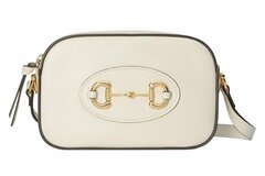 Маленькая сумка на плечо Gucci Horsebit 1955 белый