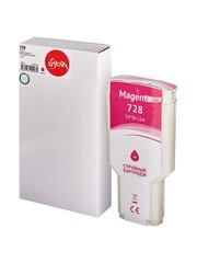 Струйный картридж Sakura F9K16A (№728 Magenta) для HP Designjet T730/T830, пигментный тип чернил, пурпурный, 300 мл.