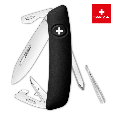 Уценка! Швейцарский нож SWIZA D04 Standard, 95 мм, 11 функций, черный