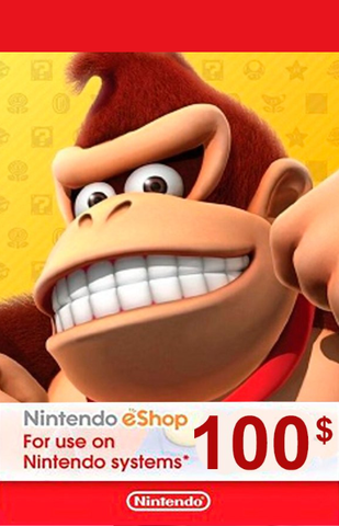 Nintendo eShop Store USA: Карта оплаты 100$ [Цифровой код доступа]