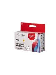 Струйный картридж Sakura CZ112AE (№655 Yellow) для HP Deskjet Ink Advantage 3525, 4615, 4625, 5525, 6525, водорастворимый тип чернил, желтый, 11 мл., 600 к.