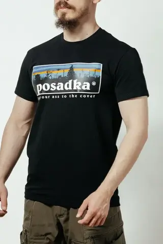 Футболка мужская Milgear, Posadka Черный