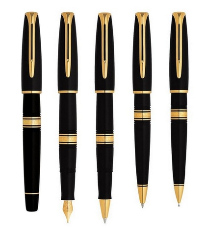 Ручка перьевая Waterman Charleston Ebony Black GT, F (S0700980)