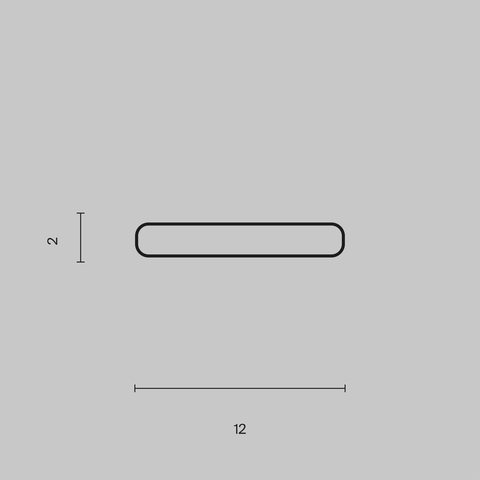 Алюминиевый профиль Maytoni технический 12×2 (Серебро, 2 м), ALM-1202-S-2M