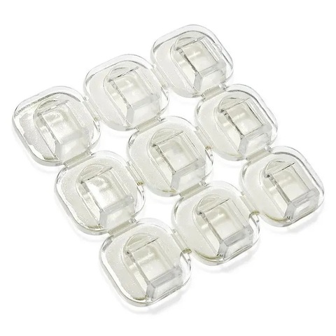 Клипса для гирлянд, Прозрачный, 1,6 см, 9 шт.