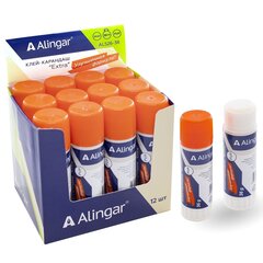 
          Клей-карандаш Alingar, 36 гр, "Extra", на основе PVP, пластиковый тюбик, 12 шт/уп, картонный шоу-бокс