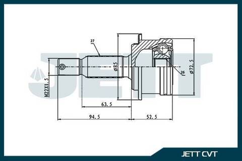 ШРУС внешний JETT V41-0009