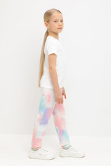 брюки  для девочки  КР 400536-1/разноцветный спрей
