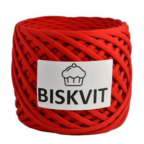 Пряжа трикотажная Biskvit красный 240