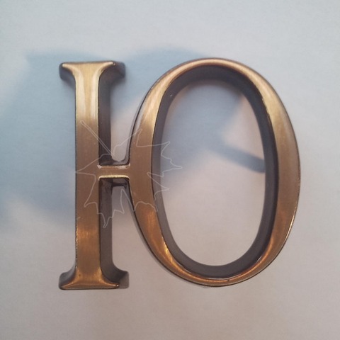 Бронзовая буква Ю на памятник высотой 5см, Caggiati