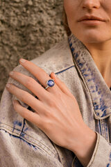 Кольцо битое с кианитом