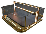 Витрина холодильная встраиваемая Finist Glassier Luxury Gold Slide GLGs-8/70/3