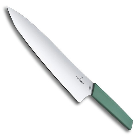 Нож Victorinox Swiss Modern для разделки и резки, лезвие 25 см, зелёный (6.9016.2543B) | Wenger-Victorinox.Ru