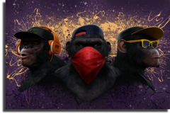 Постер "Три обезьяны дрим-арт"