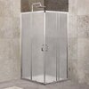 BelBagno UNIQUE-A-2-75/90-C-Cr Душевой уголок квадратный  Две раздвижные двери. Стекло 5 мм, прозрачное, хром