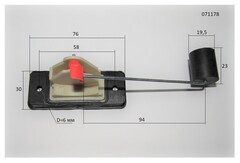 Указатель уровня топлива в баке (L=94 мм) для ТСС ЭЛАД-5000,6000 (071089) (Oil mark Ass'y for KDE-6500E, KDE5000X-32000)