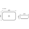 Ceramica Nova CN5044 Умывальник чаша накладная прямоугольная Element 605*375*145мм