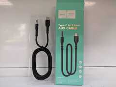 Аудиокабель AUX - Type-C Hoco UPA17 черный 1 м